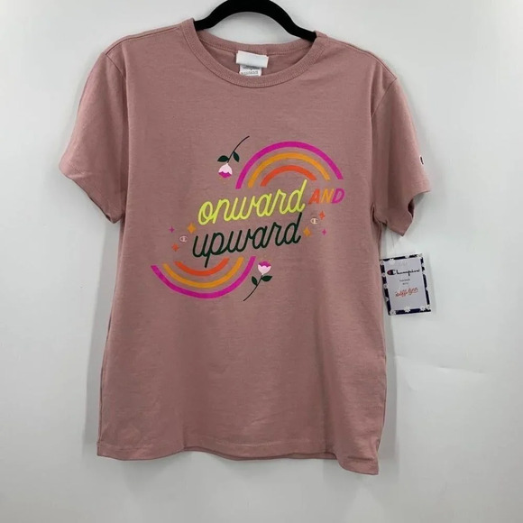 Champion Women's Steffi Lynn Onward Upward Print Heritage T-shirt Size  S NWT - Picture 1 of 12